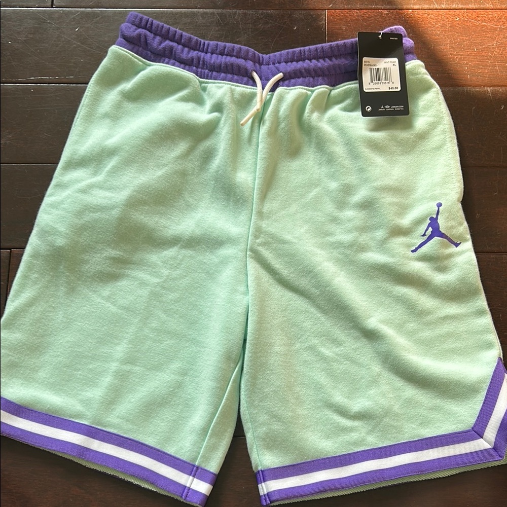Mint foam and Purple jordan Athletic Shorts